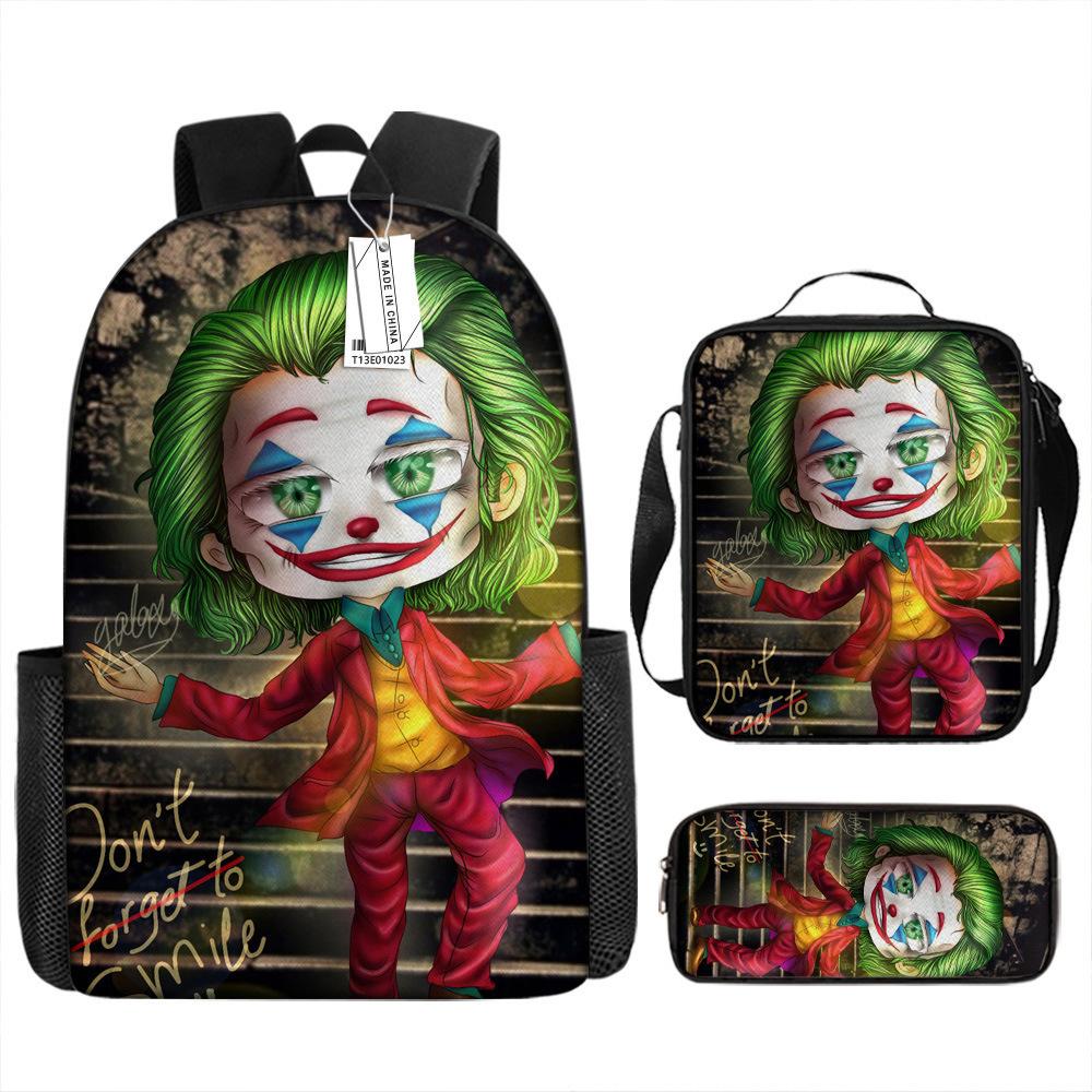 Luxury Novelty Peculiar Cool Anime Cartoon 3D Print 3pcs/Set pupil School Bags Laptop Daypack Backpack Lunch bag Pencil Case