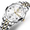 OLEVS Luxury Gold Steel Man Watch High Quality Date Waterproof Luminous Men's Wristwatch Men Quartz Watches