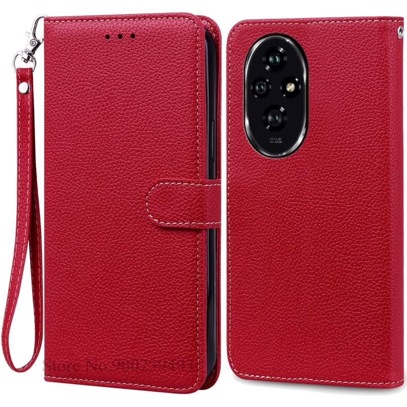 For Honor 200 Case Honor 200 Pro Case Silicone Pu Leather Wallet Case For Honor 200 5G Phone Case For Honor 200 Pro Cover Fundas