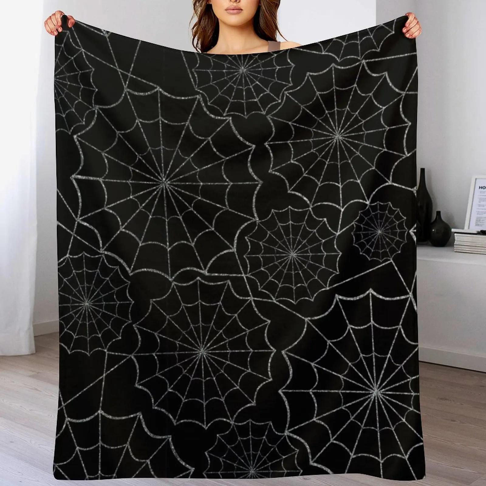 

Spider Webs Throw Blanket Cozy Warm Blanket for Bed Room Decor 102x76cm(40x30in)