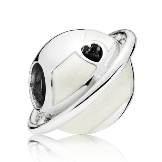 Wintry Delight Snowflake Ball Blue Swirls Pearlescent Dreams Charm S925 Sterling Silver Beads Fit Bracelet DIY Jewelry