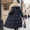 Parkas de Lana de Cordero y Algodón Cálidas y Esponjosas con Cuello con Capucha Abrigo Largo Medio Chaqueta de Invierno con Cremallera