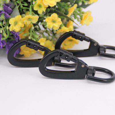 Carabinier multifuncțional cu cataramă de tip D cu blocare automată cu inel rotativ pentru breloc în aer liber Cârlig de lesă pentru animale de companie