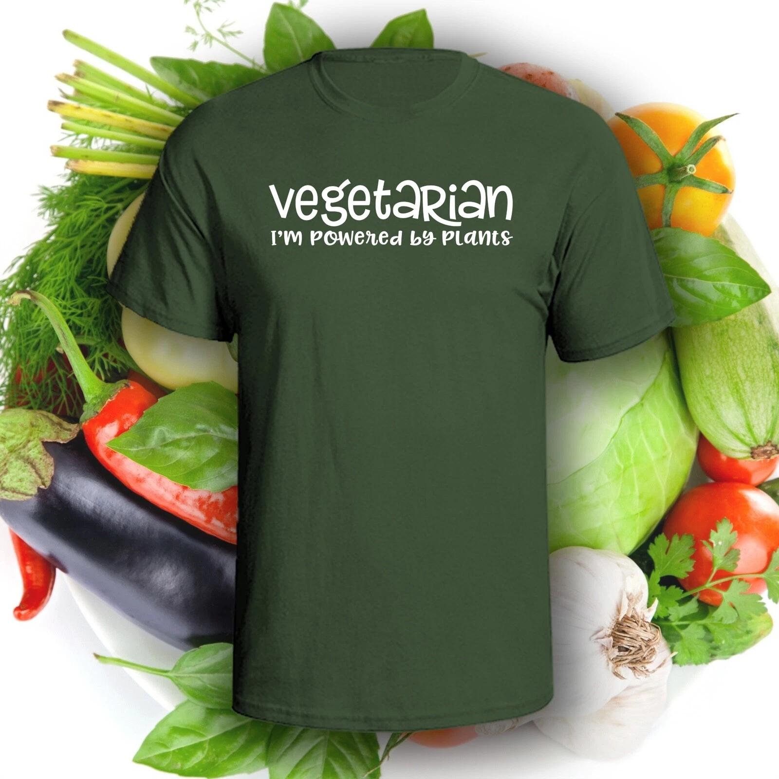 Vegetarian I m Powered By Plants T-Shirt | Pick Your Color! | Vegan / Vegetarian 4XL