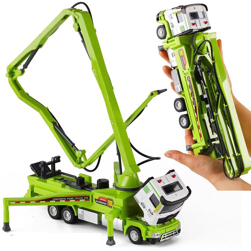 1:40 Spray Pump Truck Car Toy Model Diecast Fire Engines Pull Back Sound Light Alloy+Plastic Engineering Vehicle Collection Gift