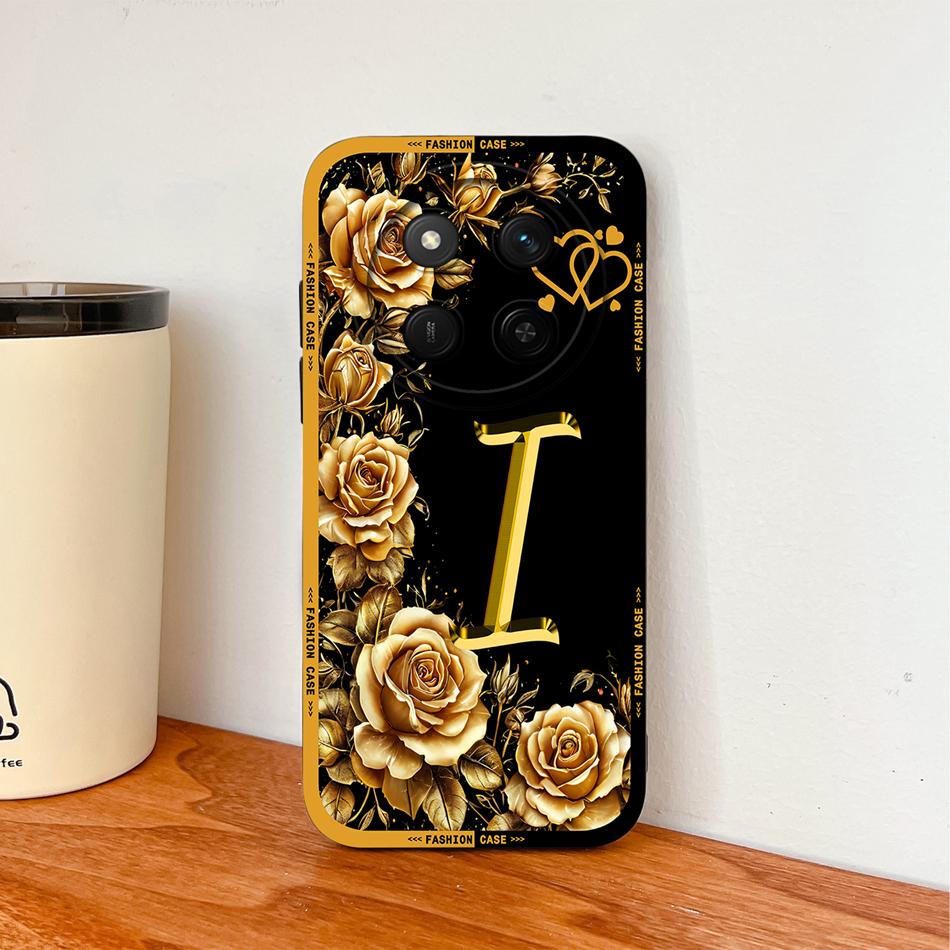 For Honor Magic 7 Lite Case For Magic 8 Lite Rose Letters Soft Phone Back Cover For Magic7 Magic8 Lite Liquid Silicone Fundas