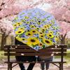 1PC Sunflowers Flowers Umbrella-8-Rib Reinforced Portable Folding Travel Suitable for All Seasons Outdoor Daily Use  -J0352