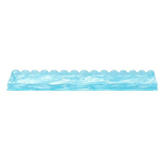 1/4Pcs Mahjong Rack with Detachable Magnetic Pusher Scalloped Acrylic Mah Jongg Tile Holder