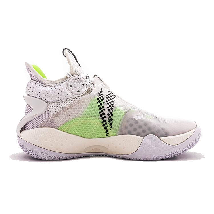 Li Ning SONIC 9 Boom Basketball Shoes Men's Mid Top White/Green ABAR045-2