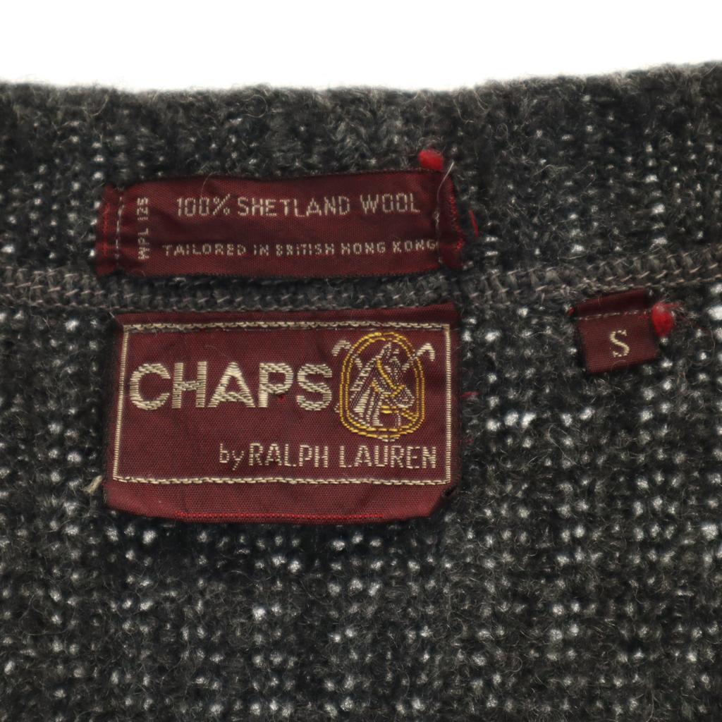 Γιλέκο πλεκτό με V λαιμό Chaps by Ralph Lauren 70s 80s vintage S γκρι Ανδρικό Μεταχειρισμένο