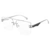 Double Beam Super Large Frame Half Frame Metal Double Beam Outdoor Sunshade Sunglasses Men'S Fashion Sunglasses