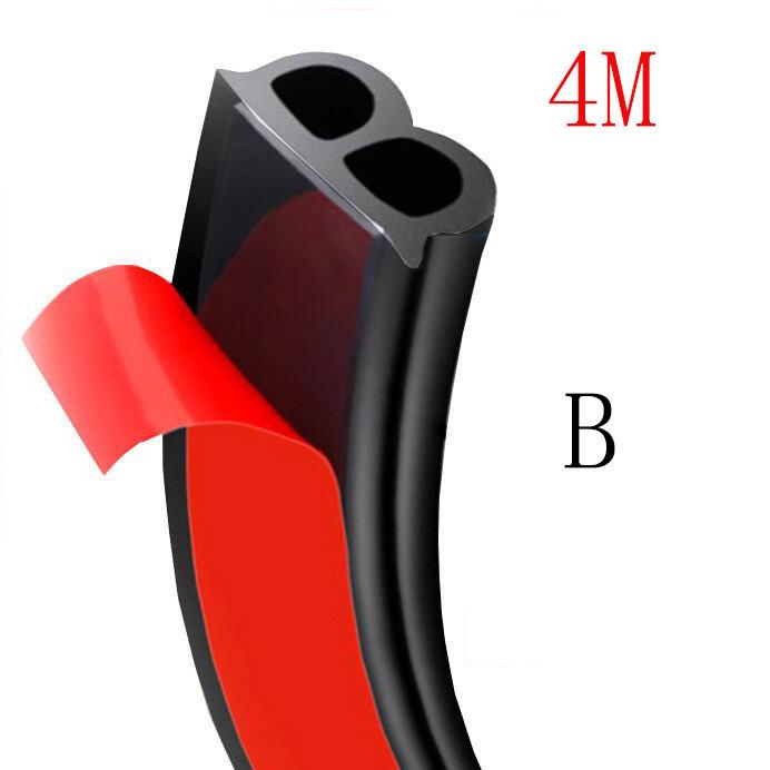 Bandă de Etanșare din Cauciuc pentru Ușa Mașinii Tip B, Autocolante Adezive de Etanșare, Izolare Fonică, Garnitură de Etanșare Meteorologică, Bandă de Etanșare din Cauciuc pentru Ușa Auto