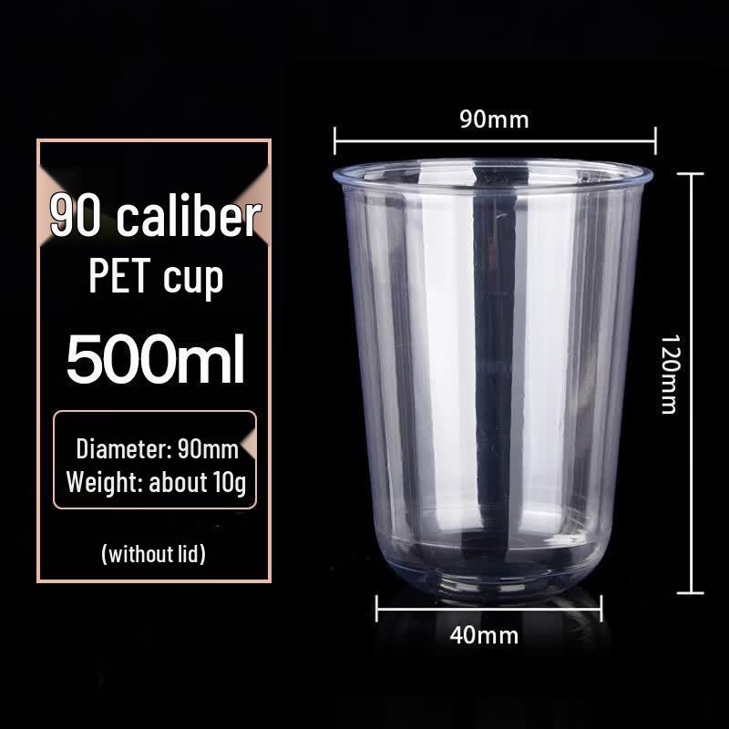 Disposable U-shaped Clear Plastic Cold Drink Cups