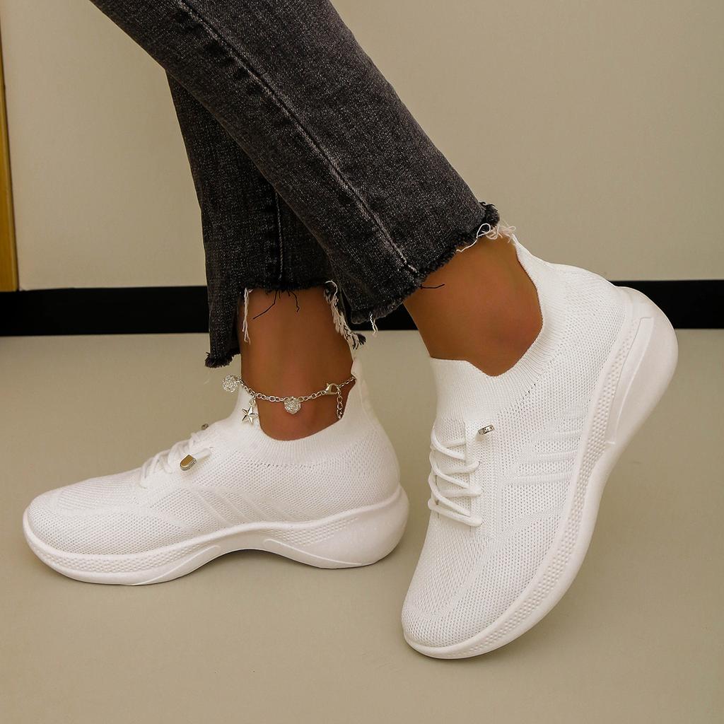 Fashion Women Casual Shoes Fashion Breathable Walking Mesh Platform Shoes Sneakers Women 2024 New Vulcanized Shoes White Female Footwear