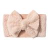 New baby plush headband, cute bow wide-brimmed children's headscarf, warm baby hair accessories in autumn and winter