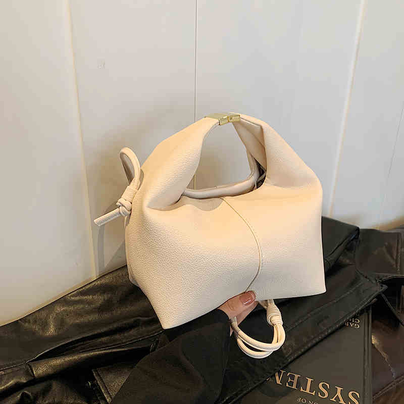 2024 New Vintage Crossbody Bags For Women Trendy Soft Leather Small Handbags Lady Daily Commuter Bucket Bag