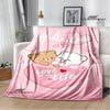 Cute cartoon bear Printed blankets picnic blanket Warm Flannel blankets Soft and comfortable blanket bed linings Birthday Gift