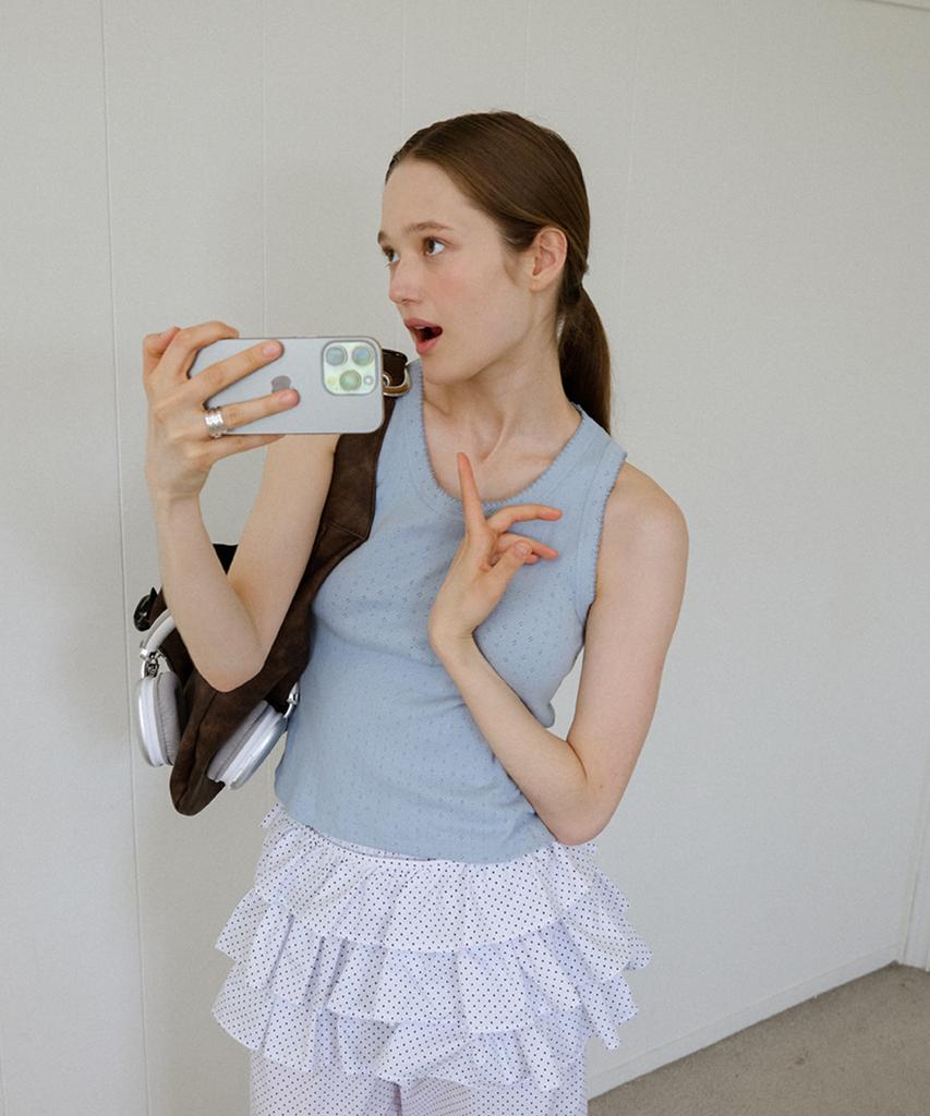 Leteoli Basic Flower Sleeveless_Blue