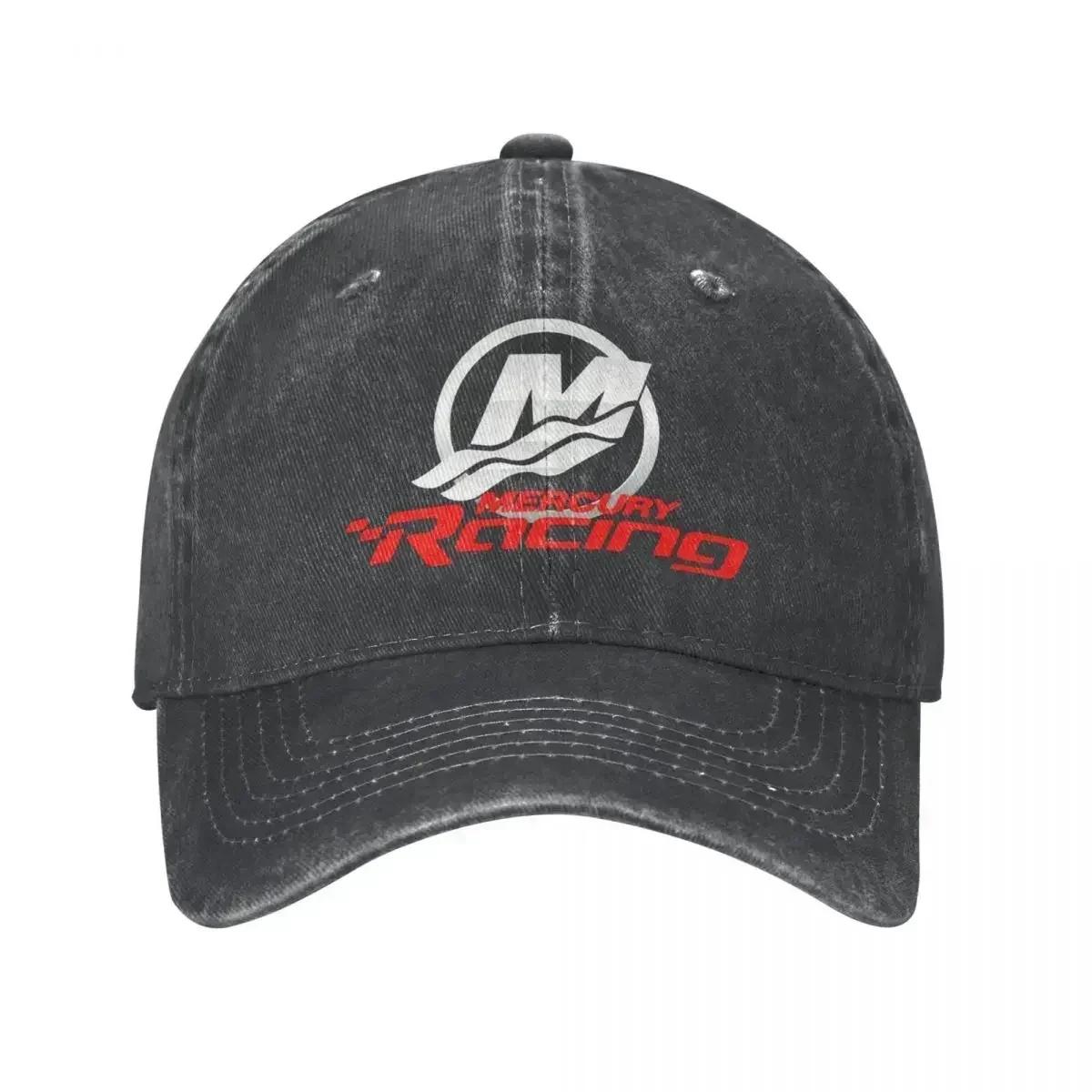 Seltenes Mercury Racing Logo Bestseller Baseballkappe Schnallenverschluss Hut Hip Hop Hut Unisex Adjustable gray