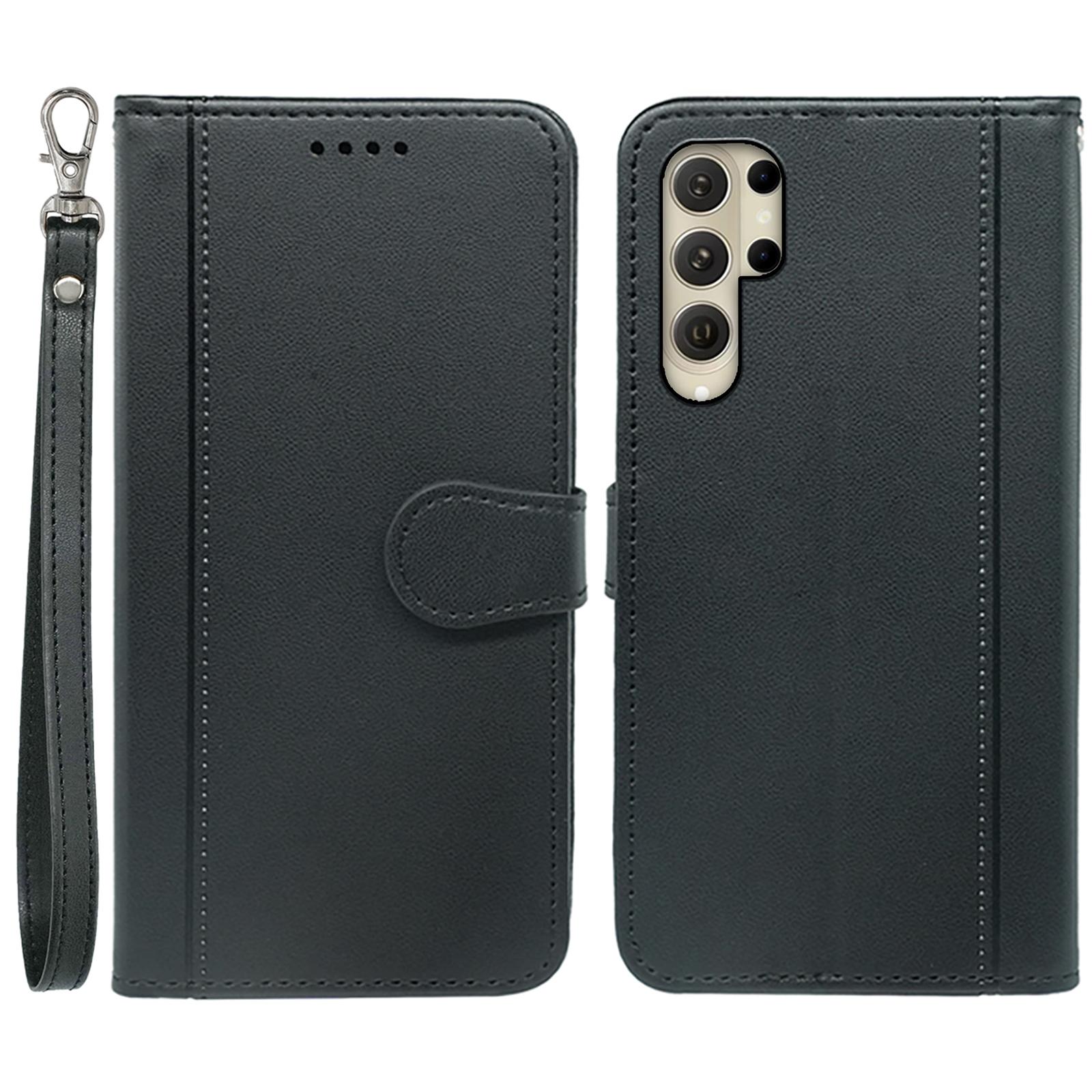 

Для Samsung Galaxy S25 Ultra Чехол-кошелек Магнитная застежка Кожаный чехол для телефона с ремешком A