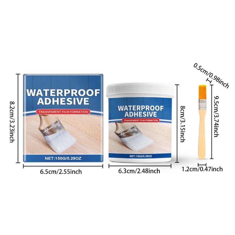 Large Capacity 150g Invisible Waterproof Sealant for Roofs and Wall Clear Coating Agent for Leak Prevention Designs
