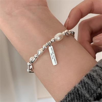 Pearl Bracelet 925 Sterling Silver Light Luxury Niche Ins Wind Beaded Bracelet Exquisite Versatile Bracelet Bracelet Jewelry