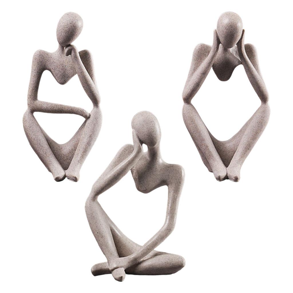 Abstract Thinker Statues Resin Figurine Characters Sculpture Craft Ornaments