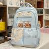 Schoolbag Contrasting Color Junior High School Student Large Capacity Schoolbag Female College Style High School Student Small Fresh Backpack Cute