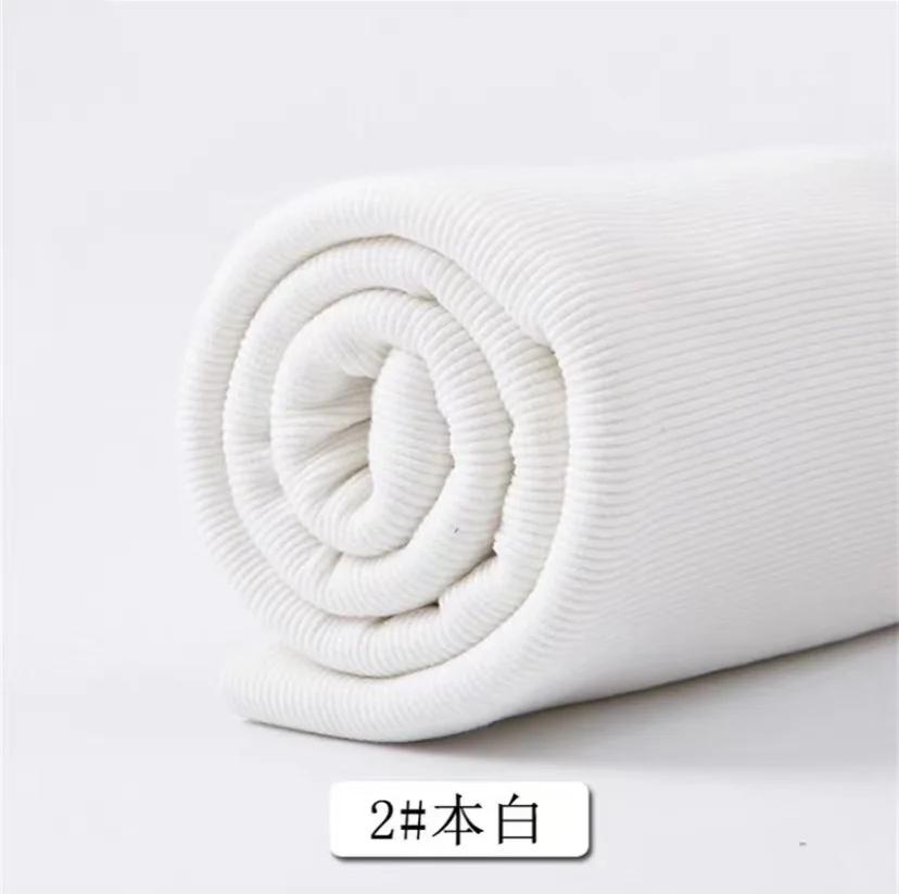 Cotton Stretch Ribbed Knit Fabric, Neckline, Cuffs, Hem, Cinched Elasticated Garment Fabric, Pregnant Woman Belly Support