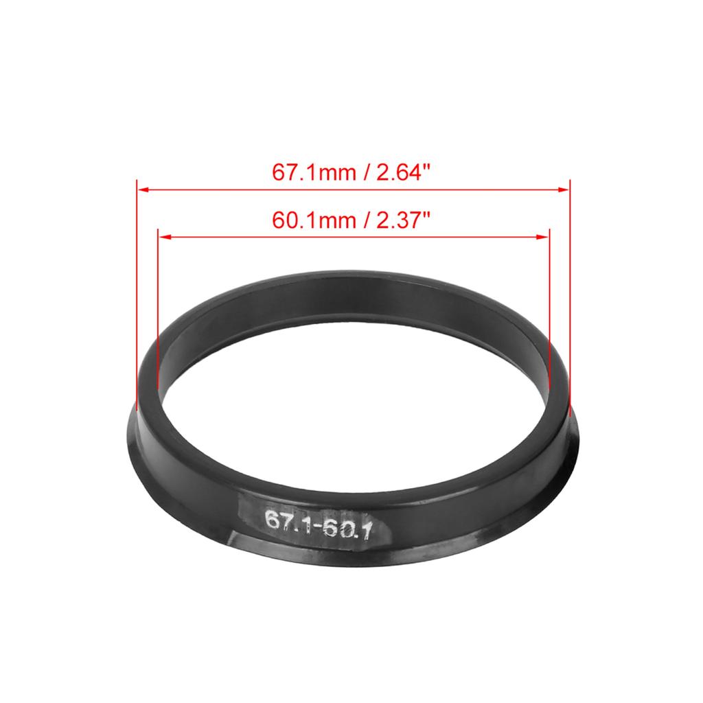 UXCELL 4pcs 67.1mm To 60.1mm 72.6mm To 57.1mm 66.6mm To 57.1mm Car Hub Centric Rings Wheel Bore Center Spacer Hub Rings