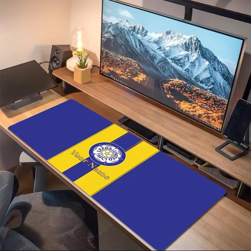 Leeds F Custom Name Large Size Mouse Pad Large Gaming Table Cushion Non-slip Laptop Tablet Big Mousepad XXL Mat Mini PC Playmat With Lock edge