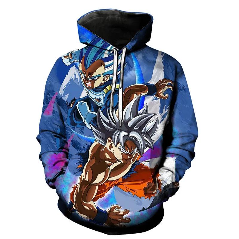 Dragon Ball Dessin Animé Hommes Mode Sweat À Capuche Bande Dessinée Goku 3D Imprimé À Capuche Décontracté Cool Vêtements Pour Enfants
