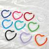 Fashion Geometric Personality Neon Acrylic Big Star Hoop Earring For Women Hollow Heart Earring Jewelry