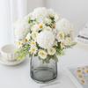 1/3PCS Artificial Flowers Wedding Home Room Decoration Bridal Bouquet Garden Fake Silk Roses Hydrangeas Vase Diy Gift Party Yard