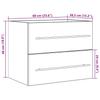 Bathroom Vanity Unit with Rustic Wood Effect 60 X 38.5 X 48 Cm