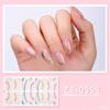 Nail Polish Sticker Self-Adhesive Nail Sticker Manicure Sticker Full Nail Wraps Waterproof Nail Strips with Nail File