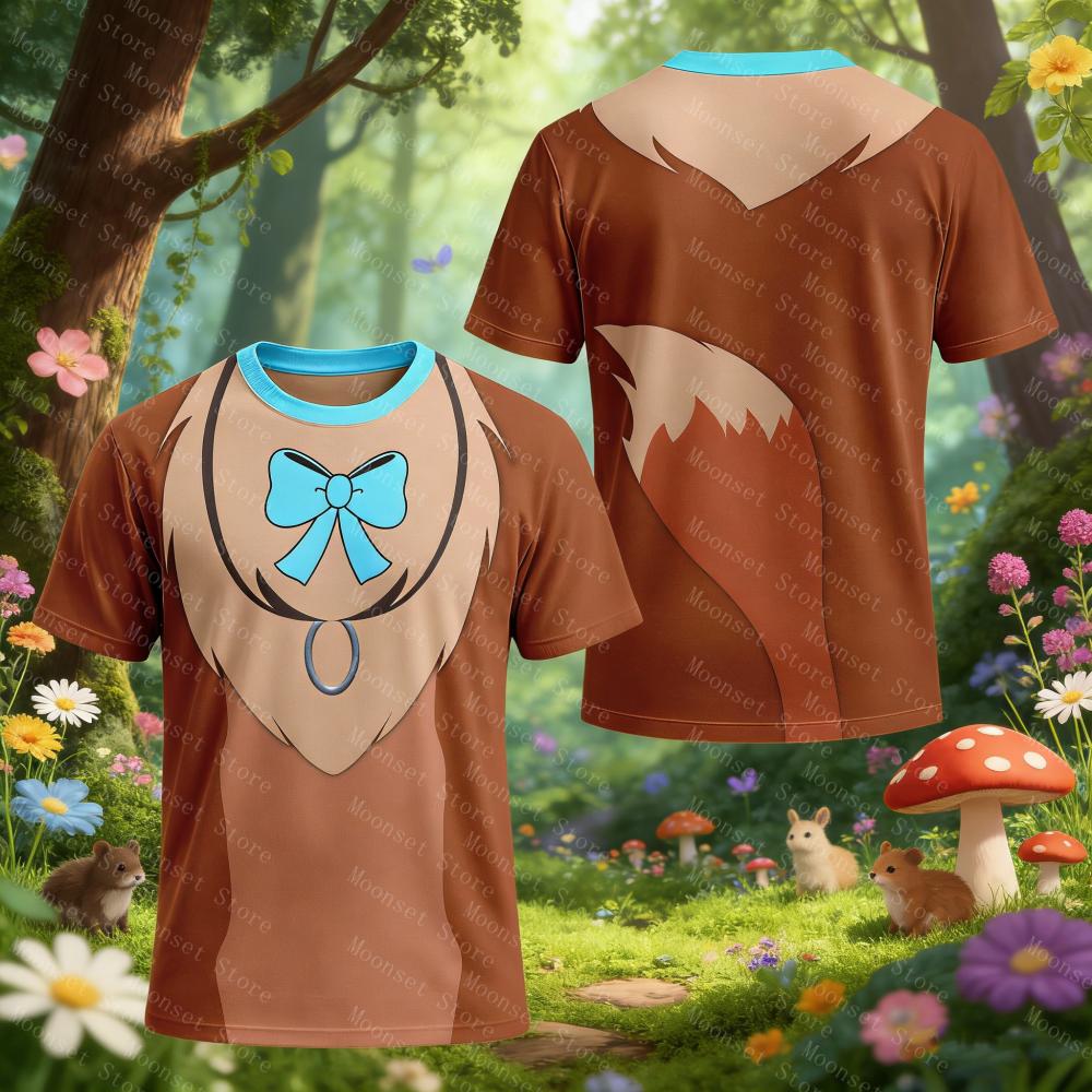 Disney Cosplay T-shirts Kids Tshirt Beauty And The Beast Prince Adam Gaston 3D Print Short Sleeve Tee Family Vacation Magic Tops