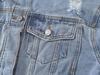 Women's Retro Patchwork Denim Jacket - Frayed Hem, Slimming, Loose Fit, Plus Size, Spring & Autumn Casual Style with Pockets
