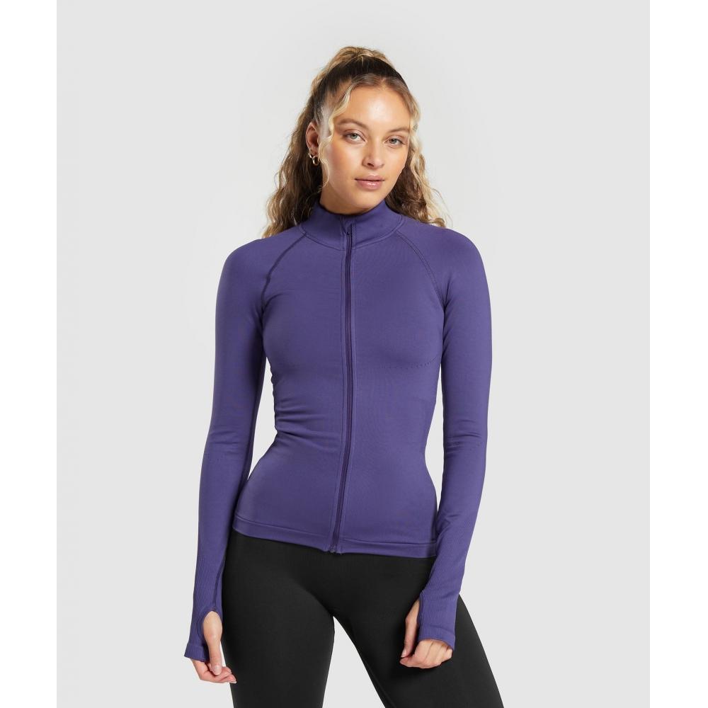 

GYMSHARK Толстовка бесшовная на молнии Galaxy Purple B3A8W PBVL XS
