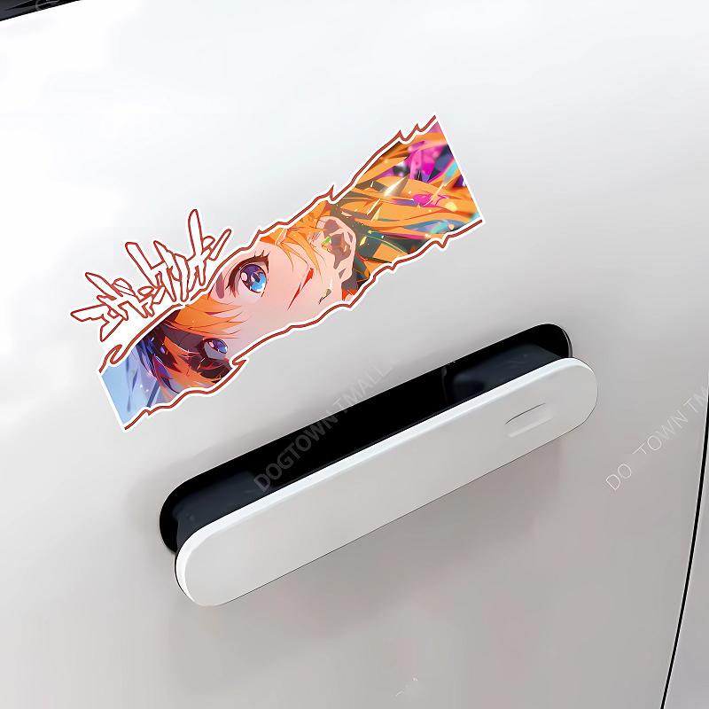 EVA Anime Autoaufkleber, Wasserdichte Langlebige Vinyl-Aufkleber, Universelle Fahrzeugdekoration für Fenster, Karosserie & Tankdeckel