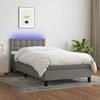 VidaXL Slat Bed Base with Mattress and LED, Upholstered Bed, Single Bed, Adult Bed for Interior Bedroom, 3133430