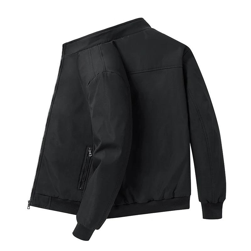 Men's Jacket Winter Plus Velvet Thick Jacket Middle Aged and Elderly New Autumn Men's Korean Version Slim Fit Baseball Jacket