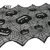 Halloween Table Decor Runner, 70 X 15 Inch Black Lace Spider Web Runner Spooky Gothic Pumpkin Dinner Decoration for Kitchen Decor, Party Supplies Dark