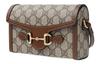 Gucci Horsebit 1955 Messenger Bag With Horsebit Buckle Featuring An Aged Flower Logo Made Of Canvas