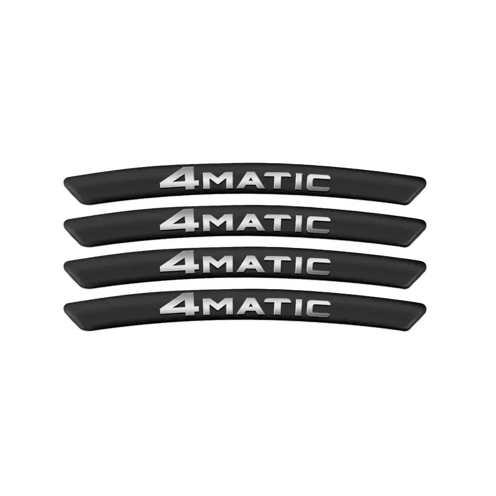 

4Pcs Car Styling Wheel Rim Aluminum Logo Sticker Wheel Hub Decals For Mercedes benz A B R G Class AMG GLK GLA GLB W204 W251 W176