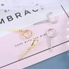 925 Sterling Silver Earrings Cone Pendant Electroplated Gold Women's Elegant Fashion Wedding Anniversary Earrings Jewelry Gift