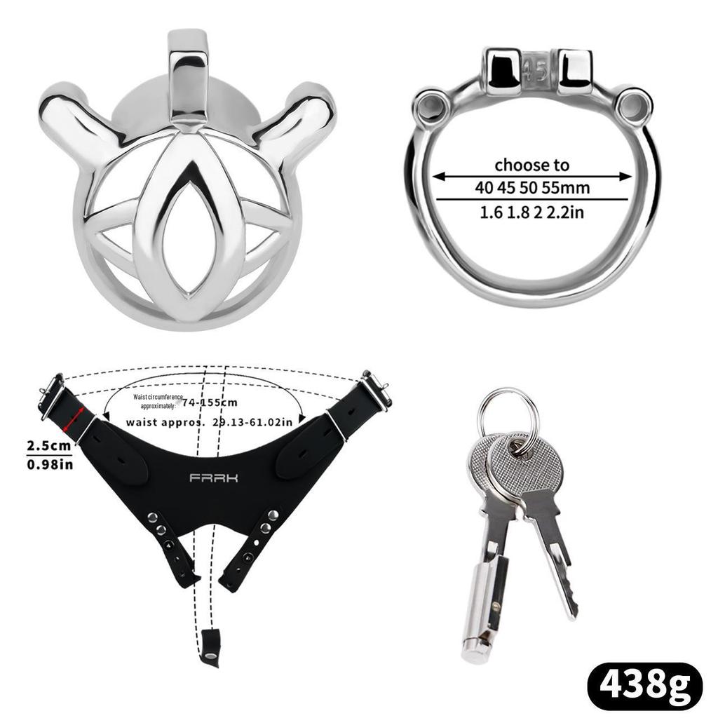 FRRK Men's Stainless Steel Cock Chastity Lock - Adult Toy