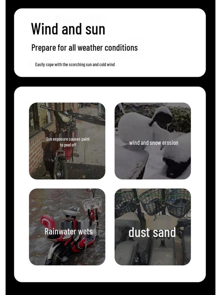 Premium Motorcycle Cover: Thick, Sunproof, and Rainproof for Electric and Standard Bikes