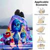 1pc Inside Out Printing Blanket - Soft, All-Season Throw for Living Room, Bedroom,Personalized Gift with Adorable Cartoon Design