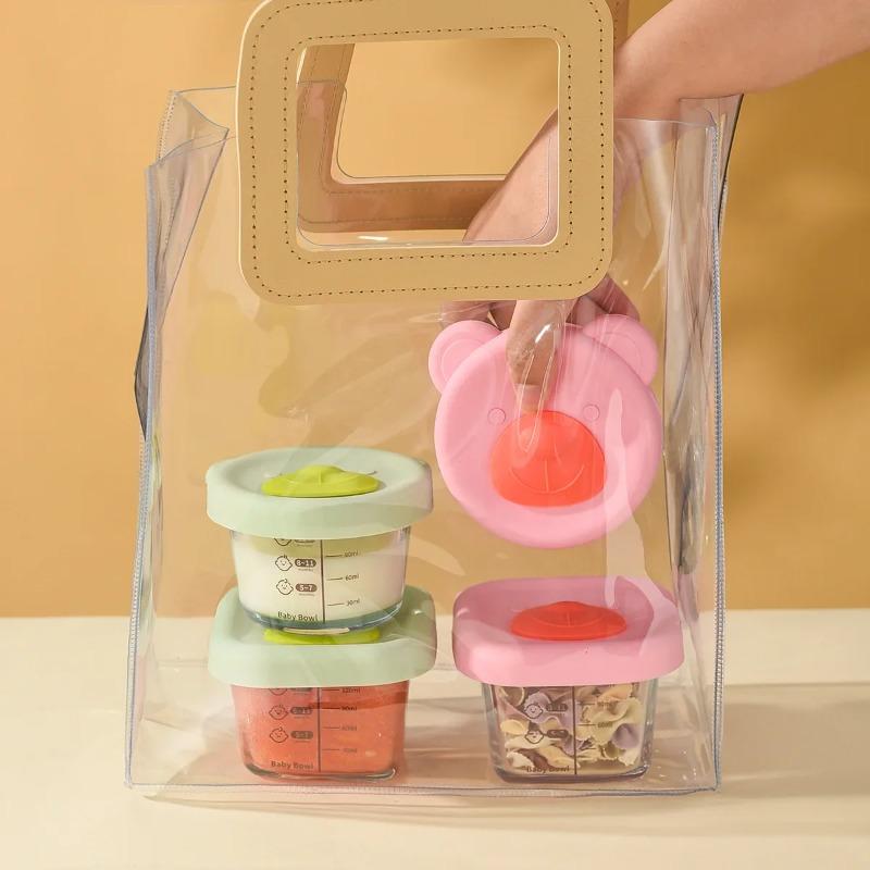 Baby Bear Glass Food Storage Box With Scale And Lid For Cooking Eggs Sealed Toddler Feeding Bowl Preservation Box From China